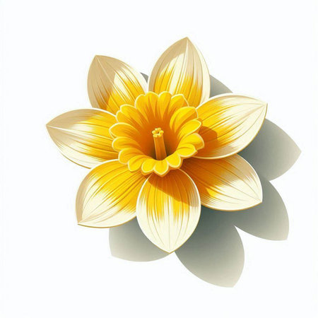 Yellow flower on a white background. Vector illustration for your design.のイラスト素材
