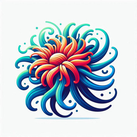 Abstract colorful flower. Vector illustration. Design element for poster, card, banner.のイラスト素材