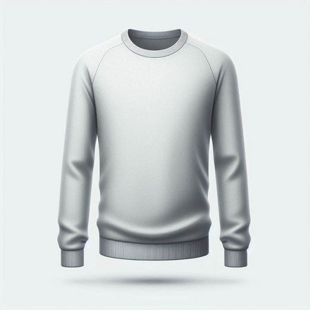 Blank sweatshirt mockup, front view, 3d renderingのイラスト素材