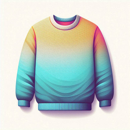 Knitted sweater. Vector illustration of a sweater on a white background.のイラスト素材