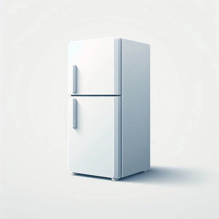 Refrigerator icon isolated on white background. 3D illustration.のイラスト素材