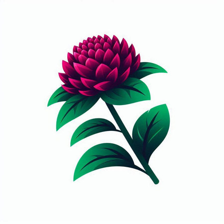 Dahlia flower isolated on a white background. Vector illustration.のイラスト素材
