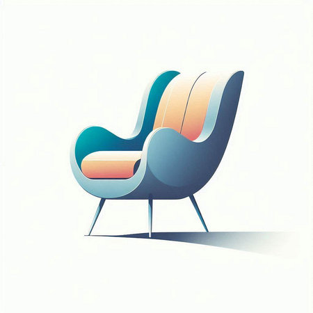 modern armchair with shadow on white background. vector illustration. eps 10のイラスト素材