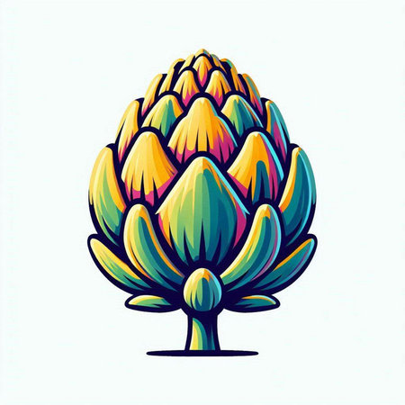 Artichoke vector illustration. Hand drawn artichoke illustration.のイラスト素材