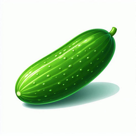 Cucumber on a white background. Vector illustration. Eps 10のイラスト素材