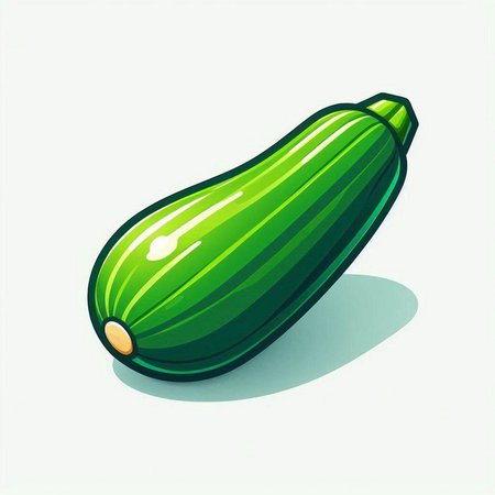 Zucchini isolated on white background. Vector illustration. Eps 10.のイラスト素材