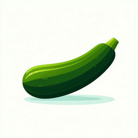 Illustration of a zucchini on a white background. Vector illustrationのイラスト素材