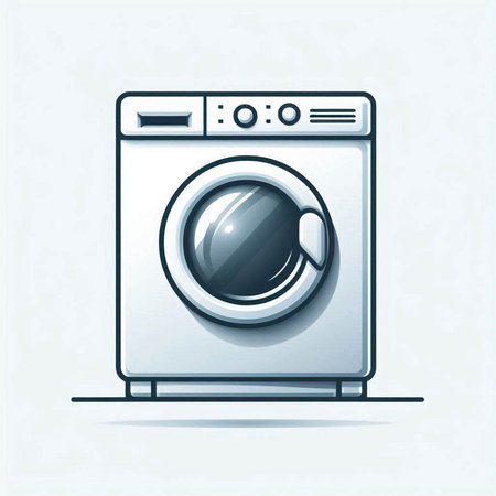 Washing machine icon on white background. Vector illustration. Eps 10.のイラスト素材