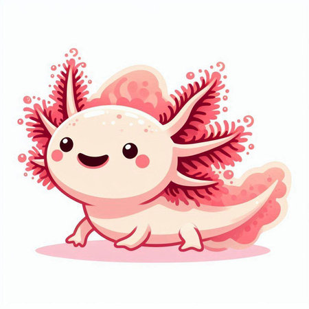 Cute cartoon catfish isolated on white background. Vector illustration.のイラスト素材