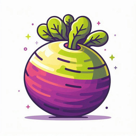 Vector illustration of cartoon beetroot. Isolated on white background.のイラスト素材