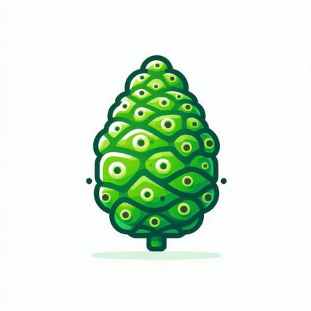 Pine cone vector illustration. Pine cone icon. Pine cone symbol.のイラスト素材