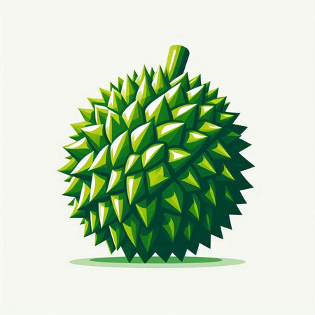 durian fruit isolated on a white background. vector illustration.のイラスト素材