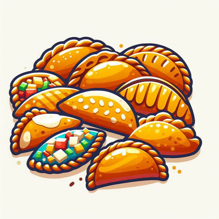 Bread vector illustration. Bakery product. Baked goods. Bakery products.のイラスト素材