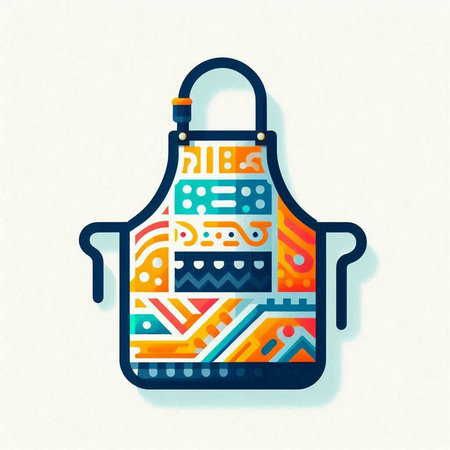 Kitchen apron. Colorful vector illustration for your design.のイラスト素材