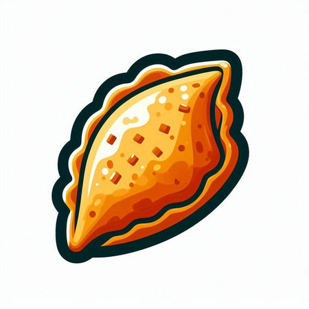 Illustration of a pie on a white background. Vector image.のイラスト素材