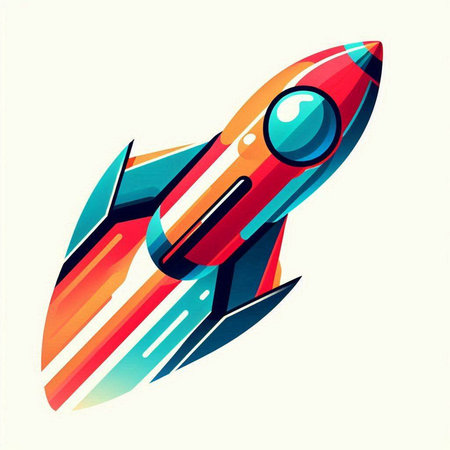 Rocket icon on white background. Vector illustration. Eps 10 file.のイラスト素材