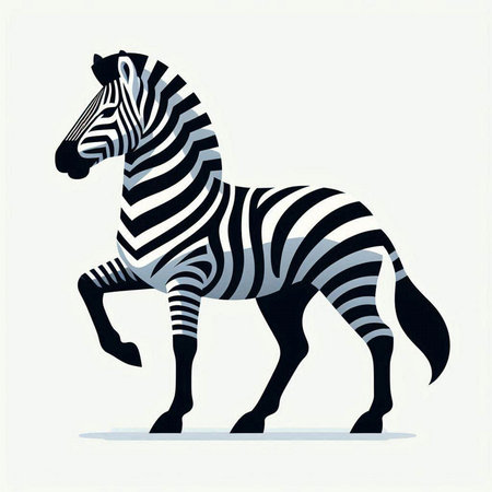 Zebra isolated on a white background. Vector illustration for your designのイラスト素材