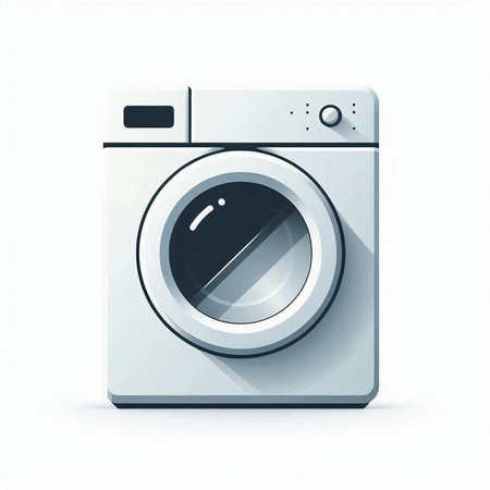 Washing machine icon. Realistic illustration of washing machine vector icon for web designのイラスト素材