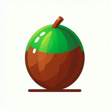 Illustration of an apple on a white background. Vector illustration.のイラスト素材