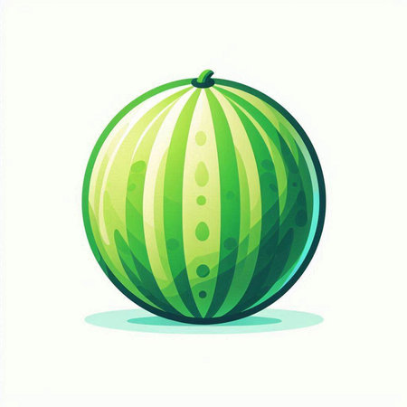 Watermelon isolated on white background. Vector illustration. Eps 10.のイラスト素材