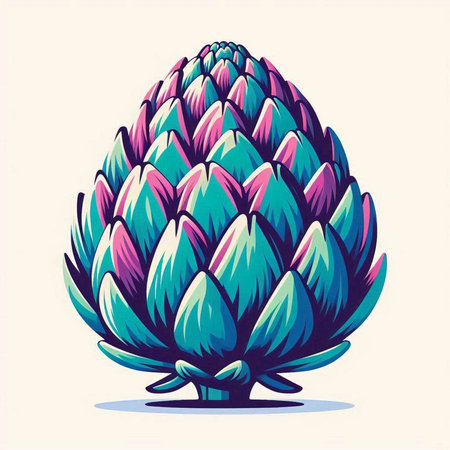 Artichoke. Vector illustration. Isolated on white background.のイラスト素材