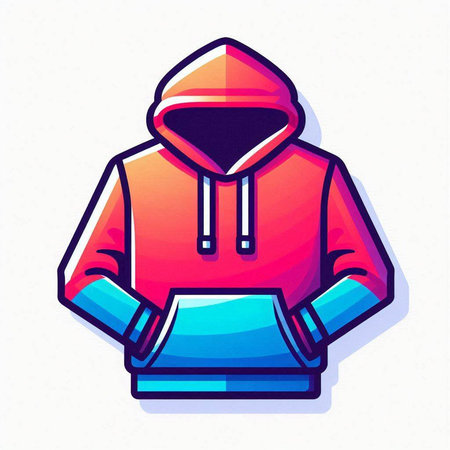 Hoodie icon isolated on the white background. Vector illustration.のイラスト素材