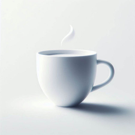 Coffee cup on a white background. 3d illustration.のイラスト素材