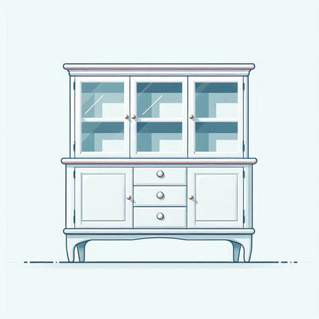 Cabinet drawers. Vector illustration in flat cartoon style.のイラスト素材