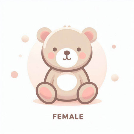 Cute bear on a white background. Vector illustration in cartoon style.のイラスト素材