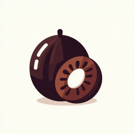 Kiwi fruit on white background. Vector illustration. Eps 10のイラスト素材