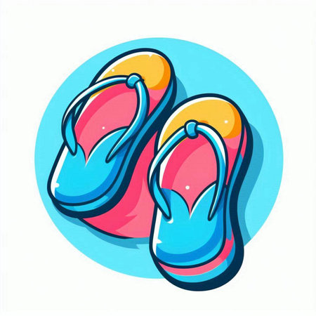 Flip-flops icon isolated on white background. Vector illustration.のイラスト素材