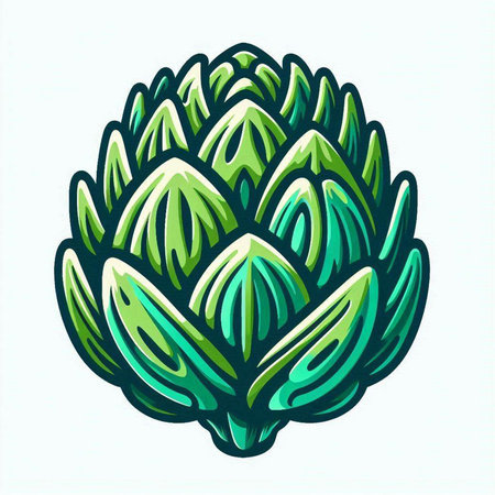 Artichoke isolated on white background. Hand drawn vector illustration.のイラスト素材