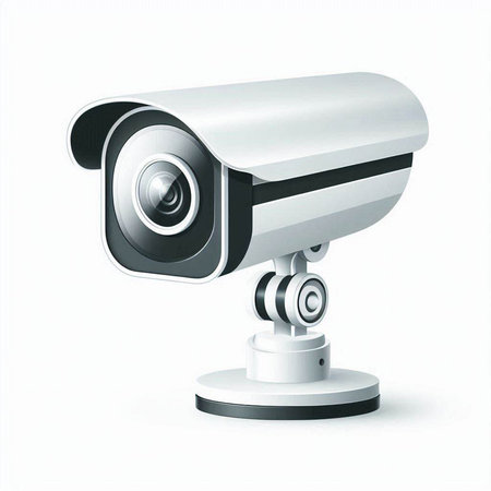 cctv camera on white background. Isolated 3D imageのイラスト素材