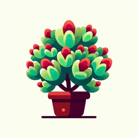 Cactus in a pot isolated on white background. Vector illustration.のイラスト素材