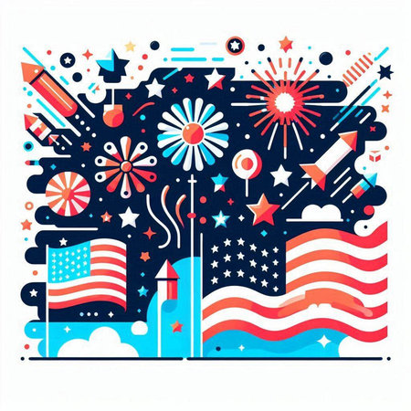 celebration flat vector illustrationのイラスト素材