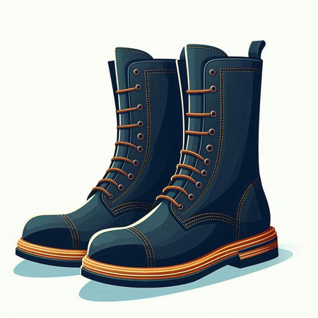 Women's boots on a white background. Vector illustration. Eps 10.のイラスト素材