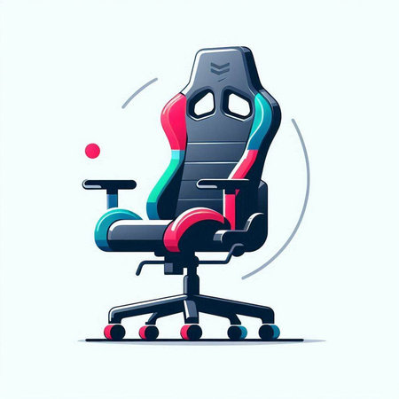 Office chair. Modern vector illustration in flat style. Isolated on white background.のイラスト素材