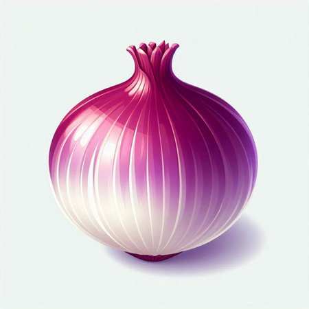 onion on a white background, vector illustration, eps10のイラスト素材