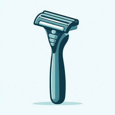 Shaving razor isolated on white background. Vector illustration in cartoon style.のイラスト素材
