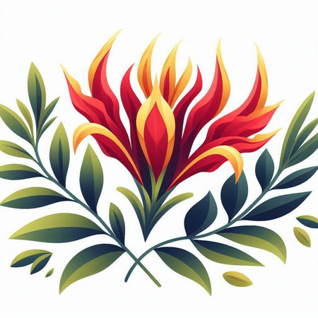 Flower decorative element for design. Floral pattern. Vector illustration.のイラスト素材