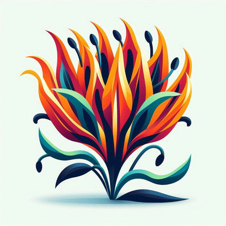 Abstract floral background in bright colors. Vector illustration. Eps 10.のイラスト素材