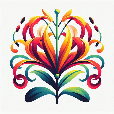 Abstract floral ornament on a white background. Vector illustration. EPS 10のイラスト素材