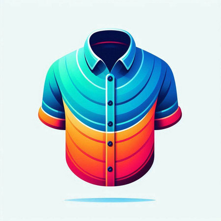 Colorful shirt icon. Vector illustration for your graphic design. EPS10のイラスト素材
