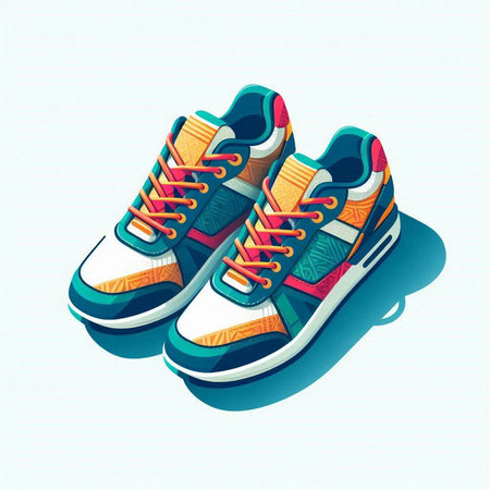 Sneakers on a white background. Vector illustration. Eps 10のイラスト素材