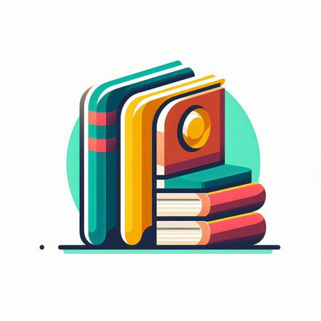 Books icon, vector illustration. Flat design style with long shadow effect.のイラスト素材