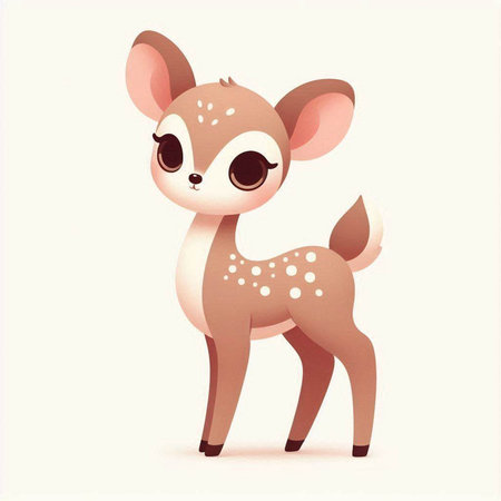 Cute little deer. Vector illustration. Cute cartoon character.のイラスト素材