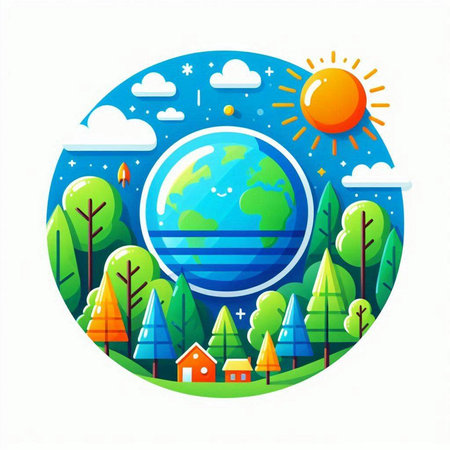 Earth day vector illustration. World environment day concept. Earth day vector illustration.のイラスト素材