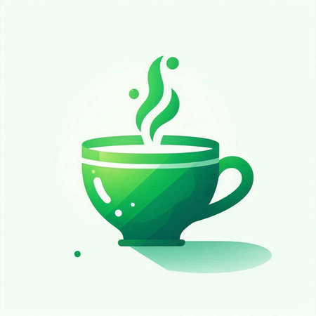 Coffee cup icon, vector illustration. Flat design style.のイラスト素材