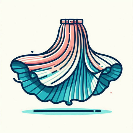 Hand drawn vector illustration of seashell. Isolated on white background.のイラスト素材