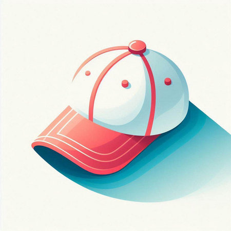 Illustration of a cap on a white background, vector illustration.のイラスト素材